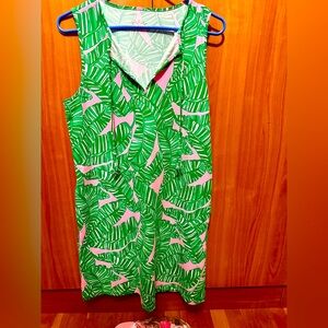 NWT Lilly Pulitzer M medium Johana Coverup Dress let’s go bananas new green pink